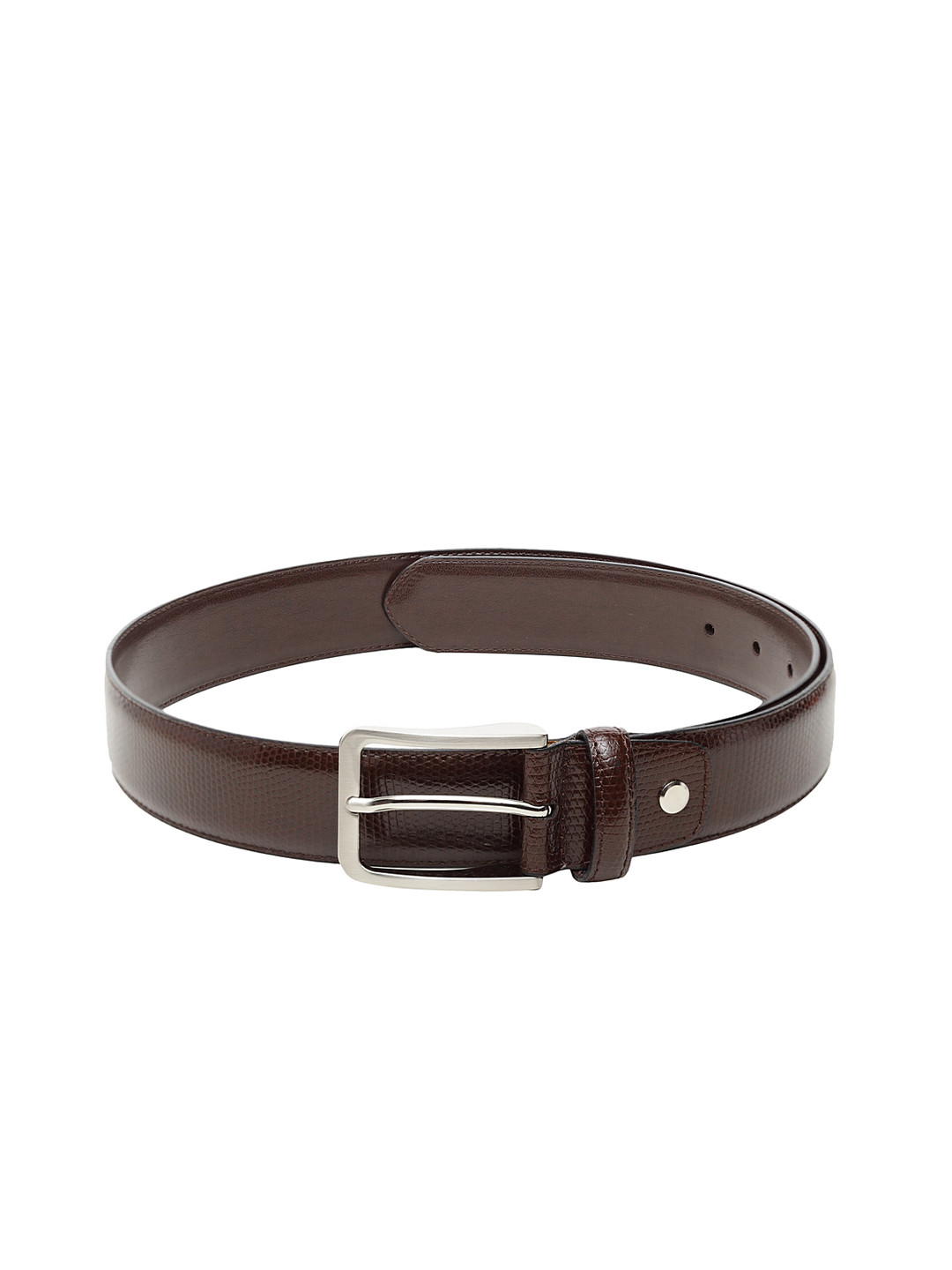 

Carlton London Men Brown Solid Leather Belt