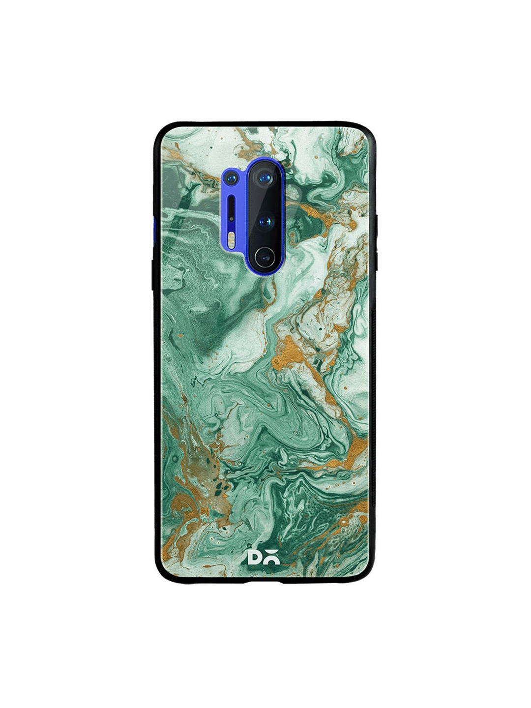 

DailyObjects Sea Green & Gold-Toned Marble Forest OnePlus 8 Pro Glass Case