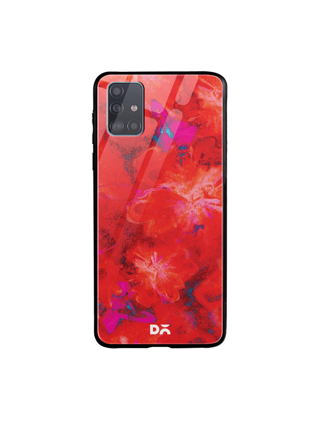

DailyObjects Red Marble Flowers Samsung Galaxy A71 Glass Case