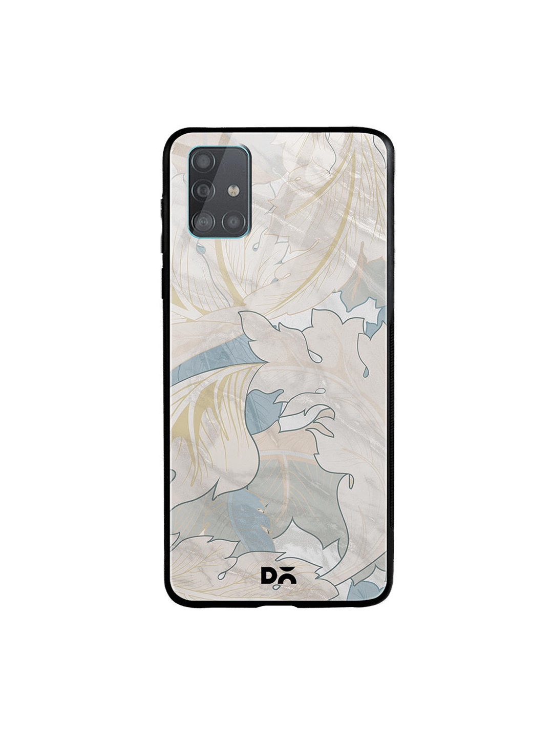 

DailyObjects Grey & Blue Marble Leaves Samsung Galaxy A71 Glass Case