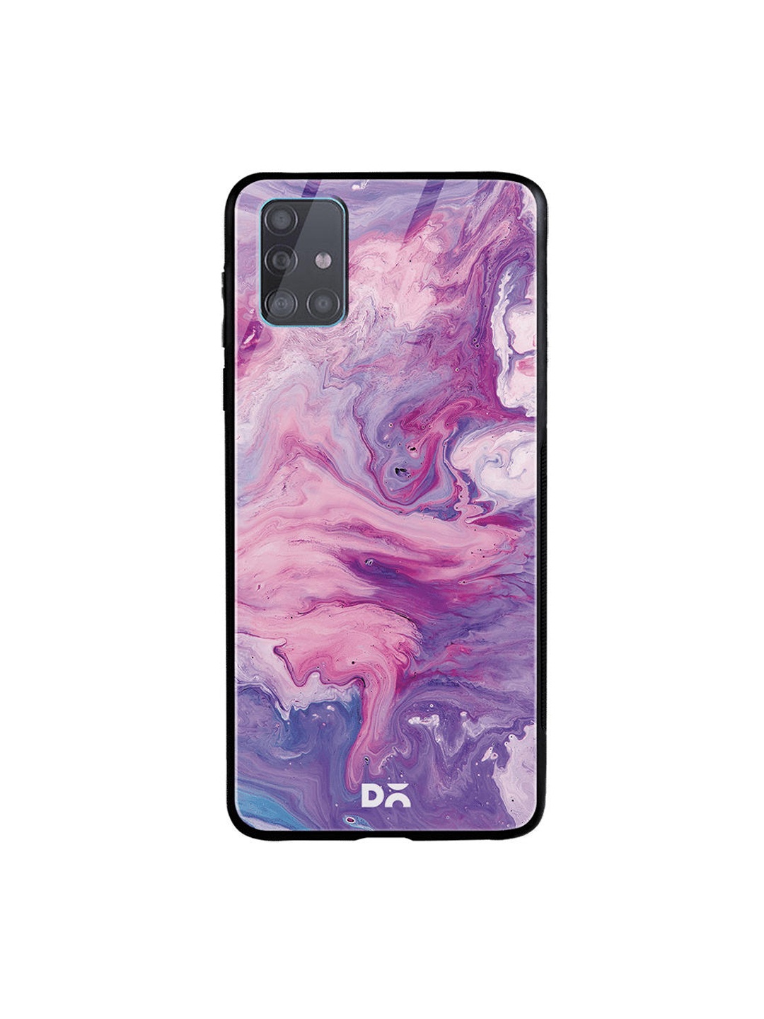 

DailyObjects Pink & Purple Marble Unicorn Samsung Galaxy A71 Glass Case