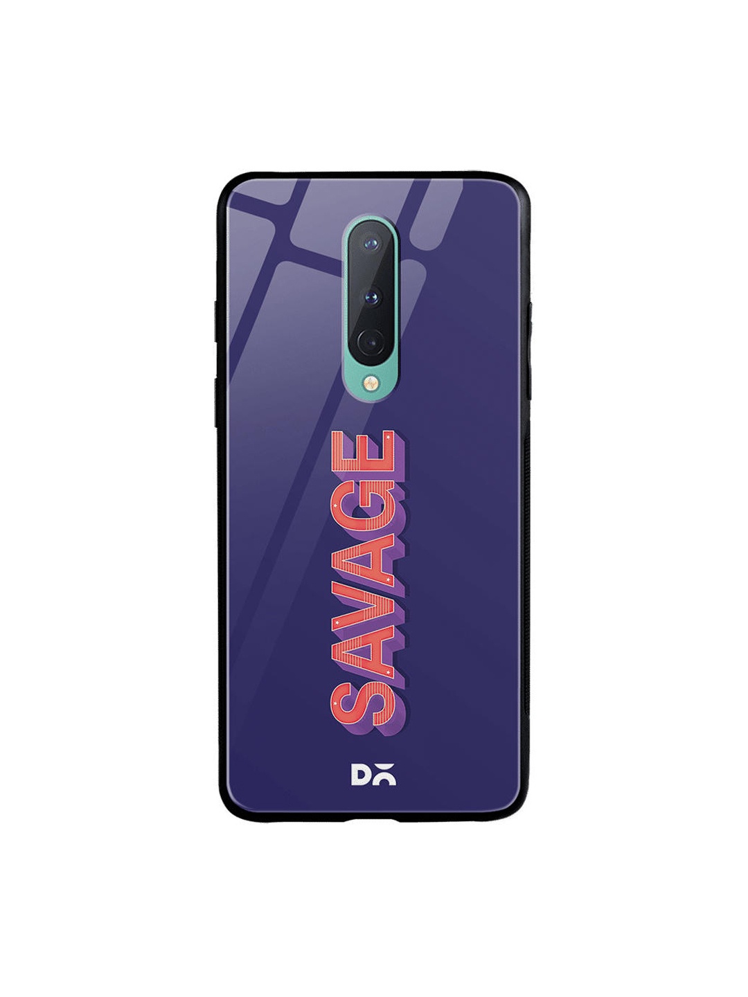 

DailyObjects Navy Blue & Pink A Savage OnePlus 8 Glass Case