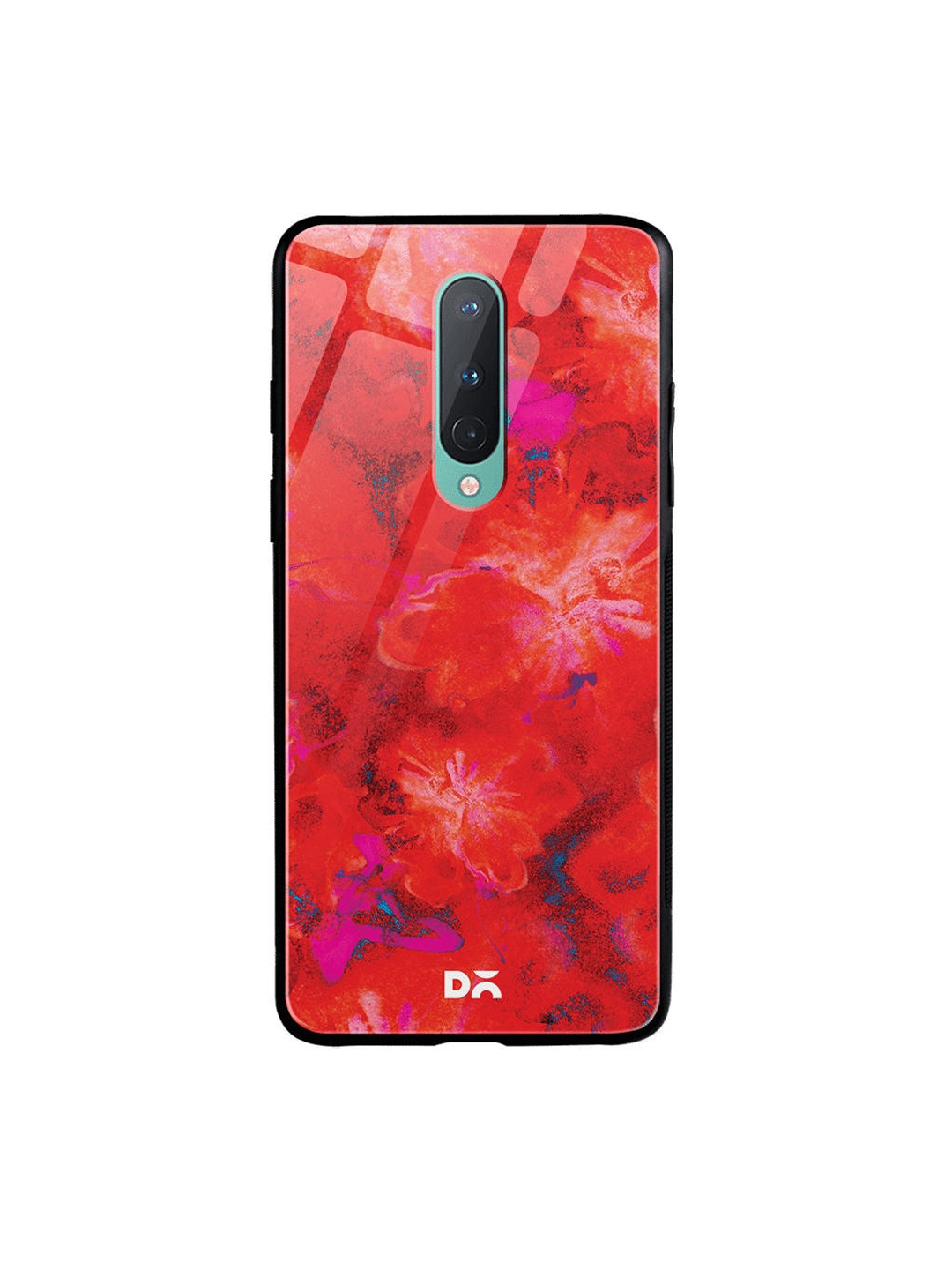 

DailyObjects Red Marble Flowers OnePlus 8 Glass Case