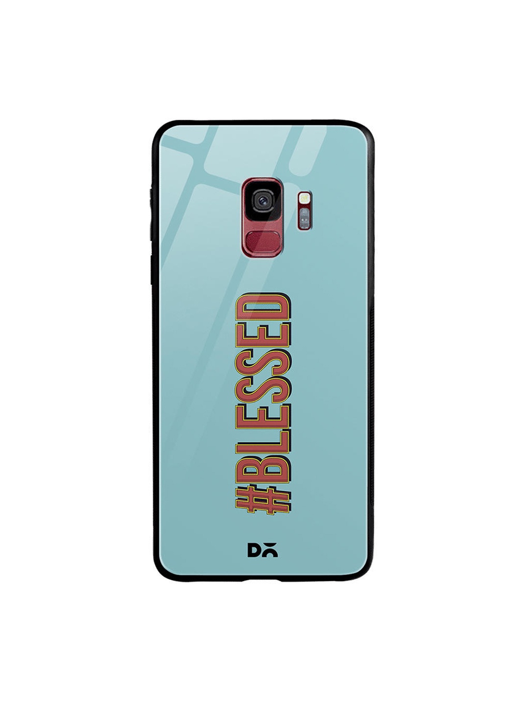 

DailyObjects Blue & Red Blessed Samsung Galaxy S9 Glass Case, Turquoise blue