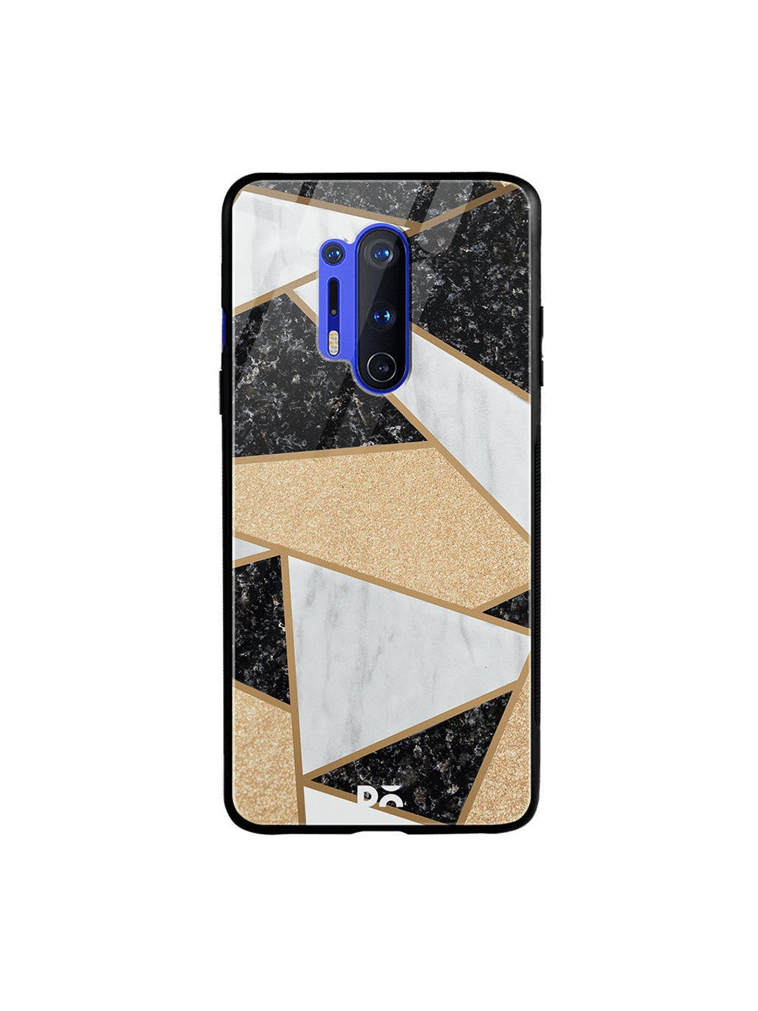 

DailyObjects Grey & Black Marble Quatret OnePlus 8 Pro Glass Case