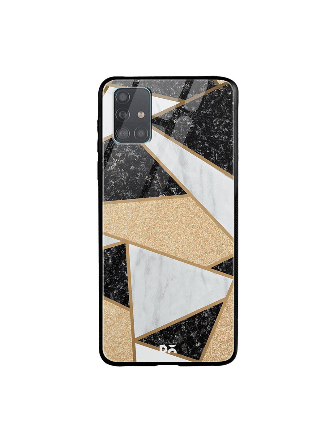 

DailyObjects Grey & Black Marble Quatret Samsung Galaxy A51 Glass Case