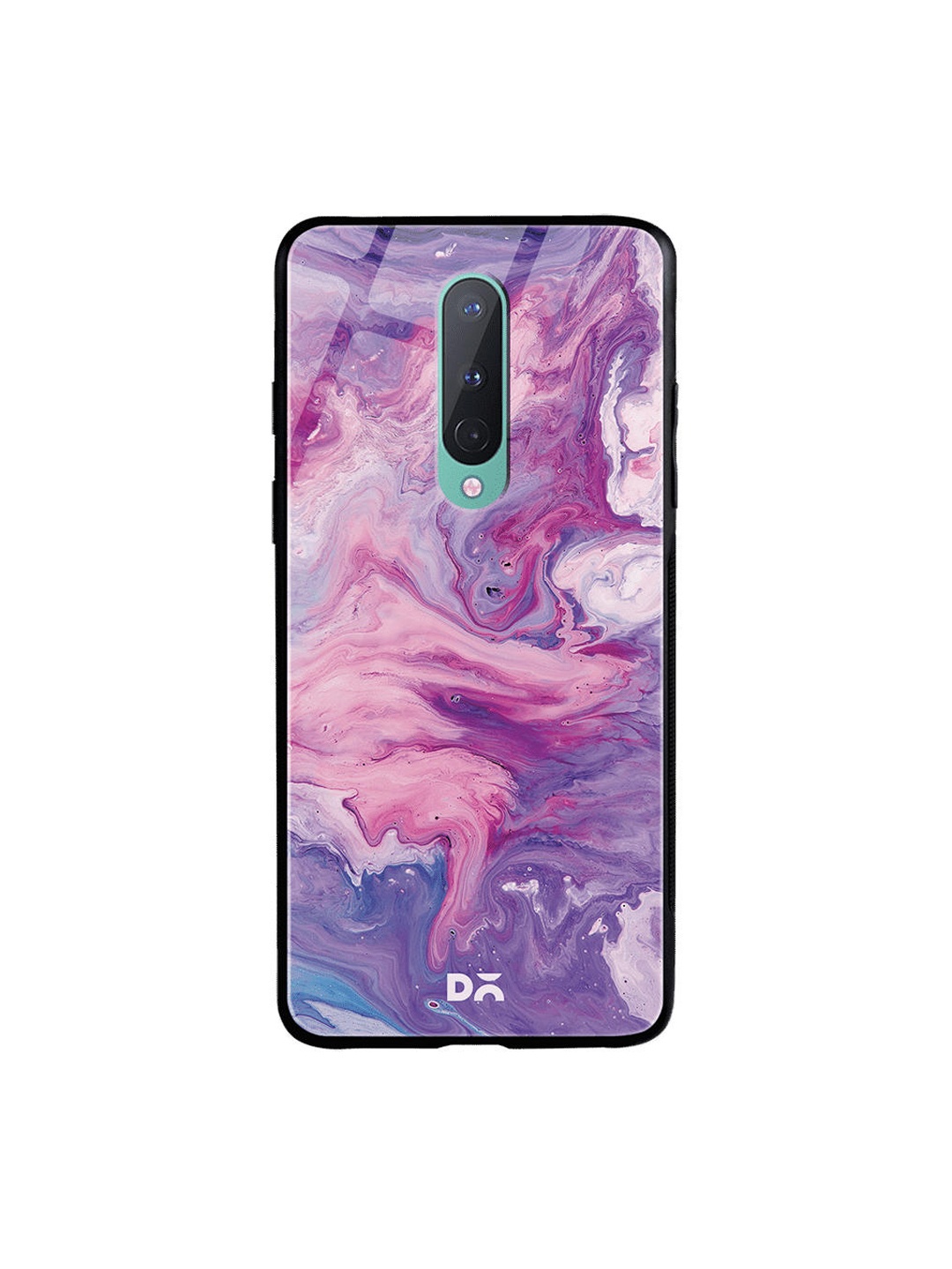 

DailyObjects Pink & Purple Marble Unicorn OnePlus 8 Glass Case