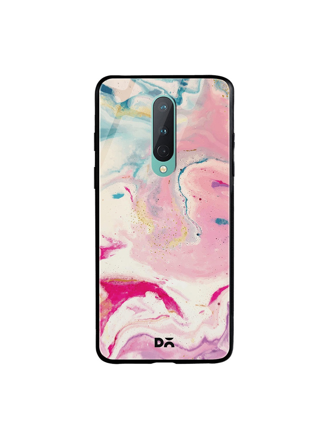 

DailyObjects Pink & Cream-Coloured Shades Of Marble OnePlus 8 Glass Case