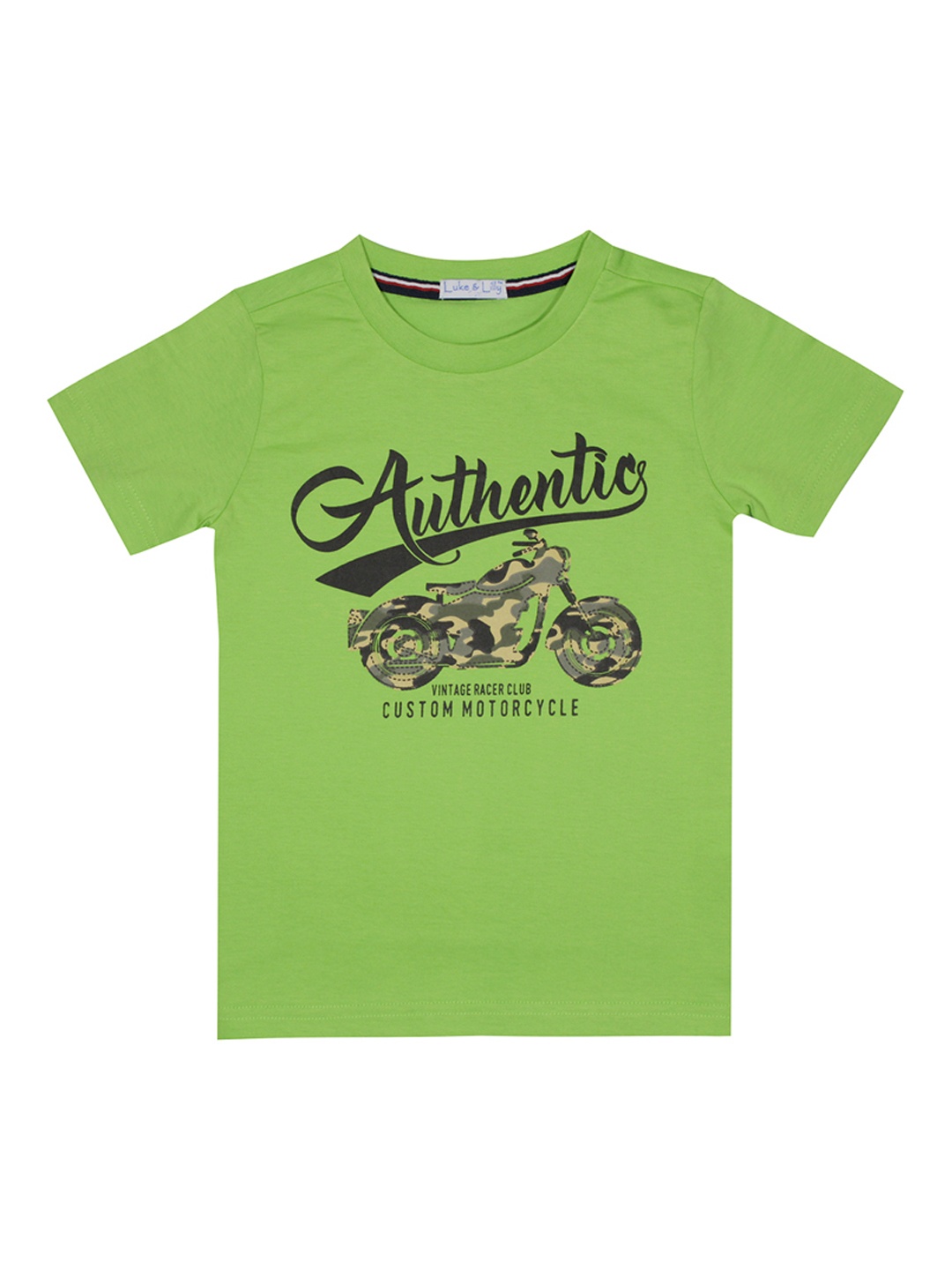 

Luke & Lilly Boys Green Printed Round Neck T-shirt