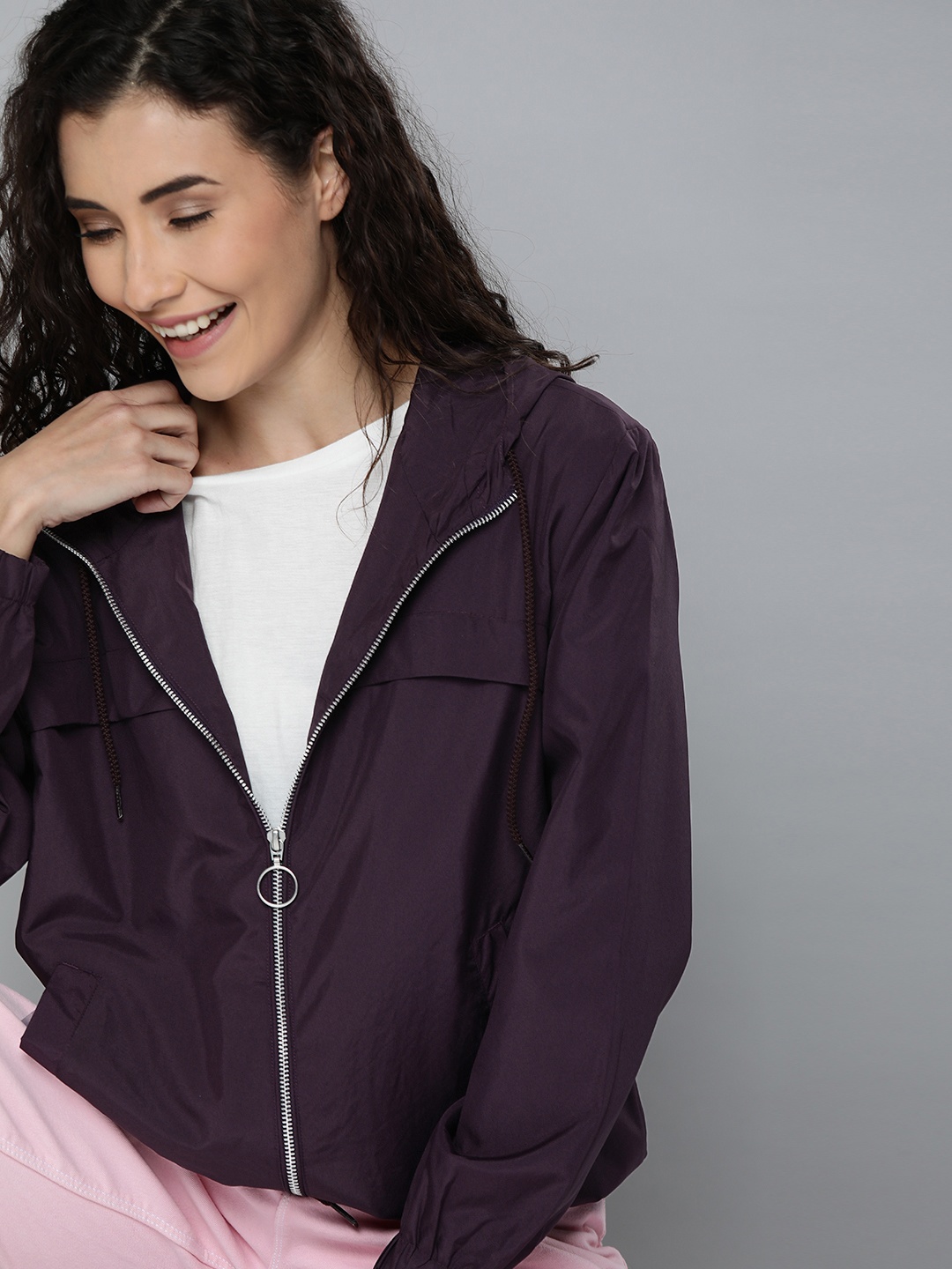 

Mast & Harbour Women Burgundy Solid Tailored Jacket
