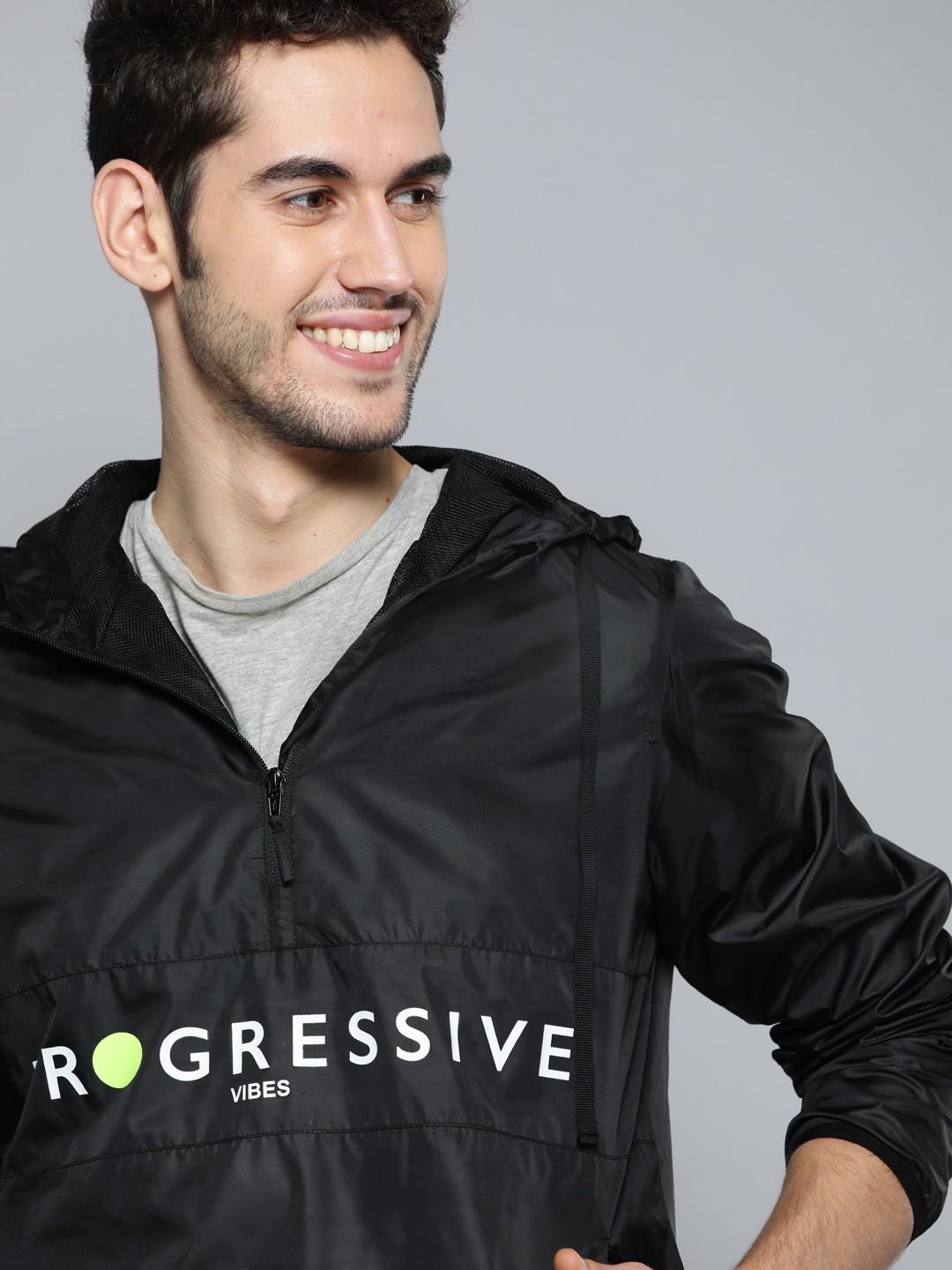 

Mast & Harbour Printed Hooded Sweatshirt, Black