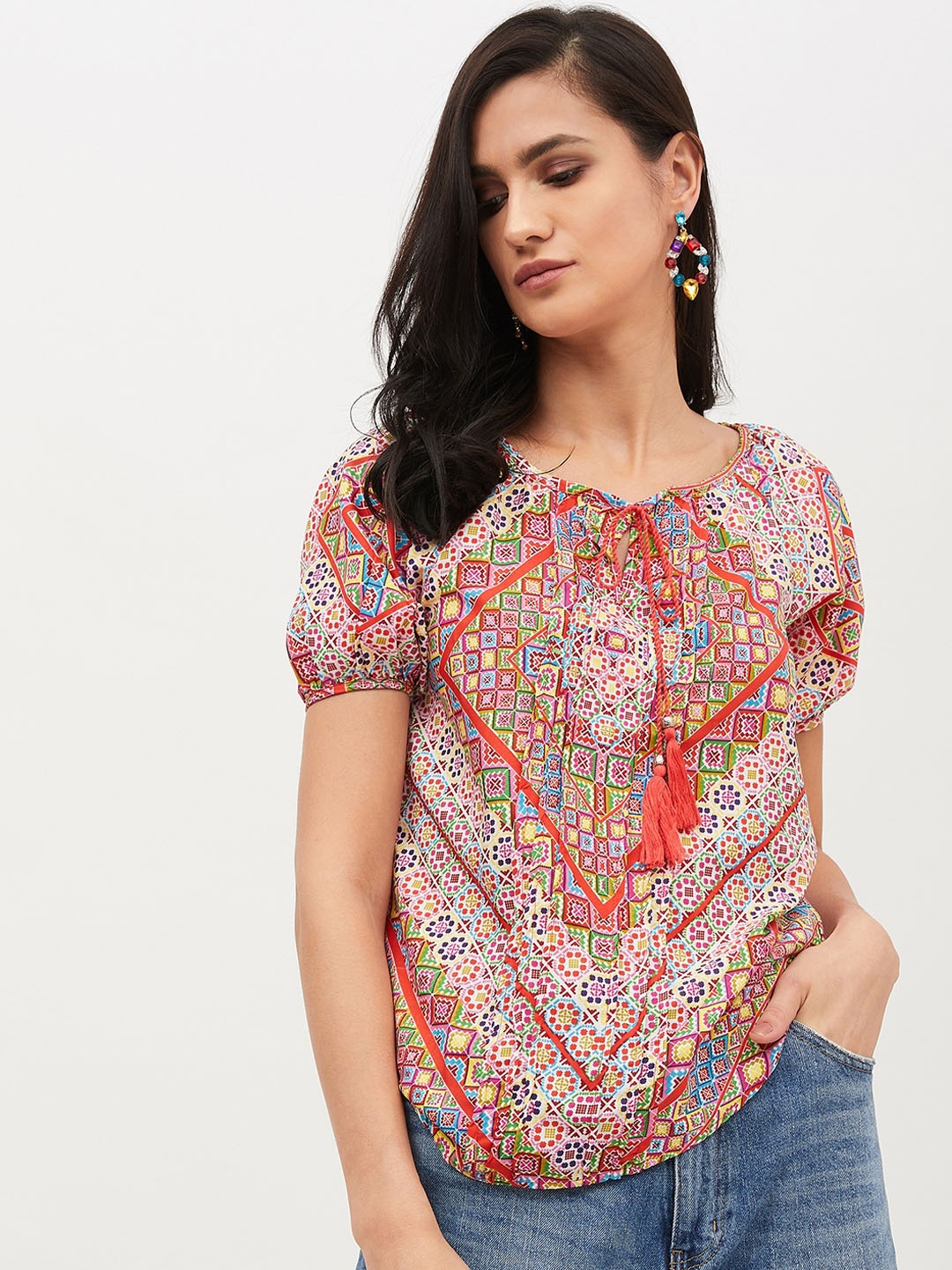 

Harpa Women Multicoloured Printed Top, Multi