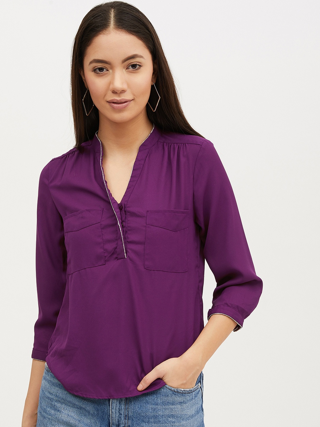 

Harpa Women Purple Solid Top
