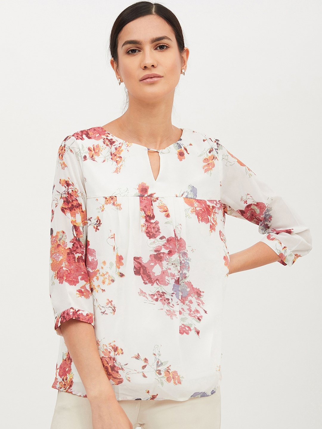 

Harpa Women White Printed Top