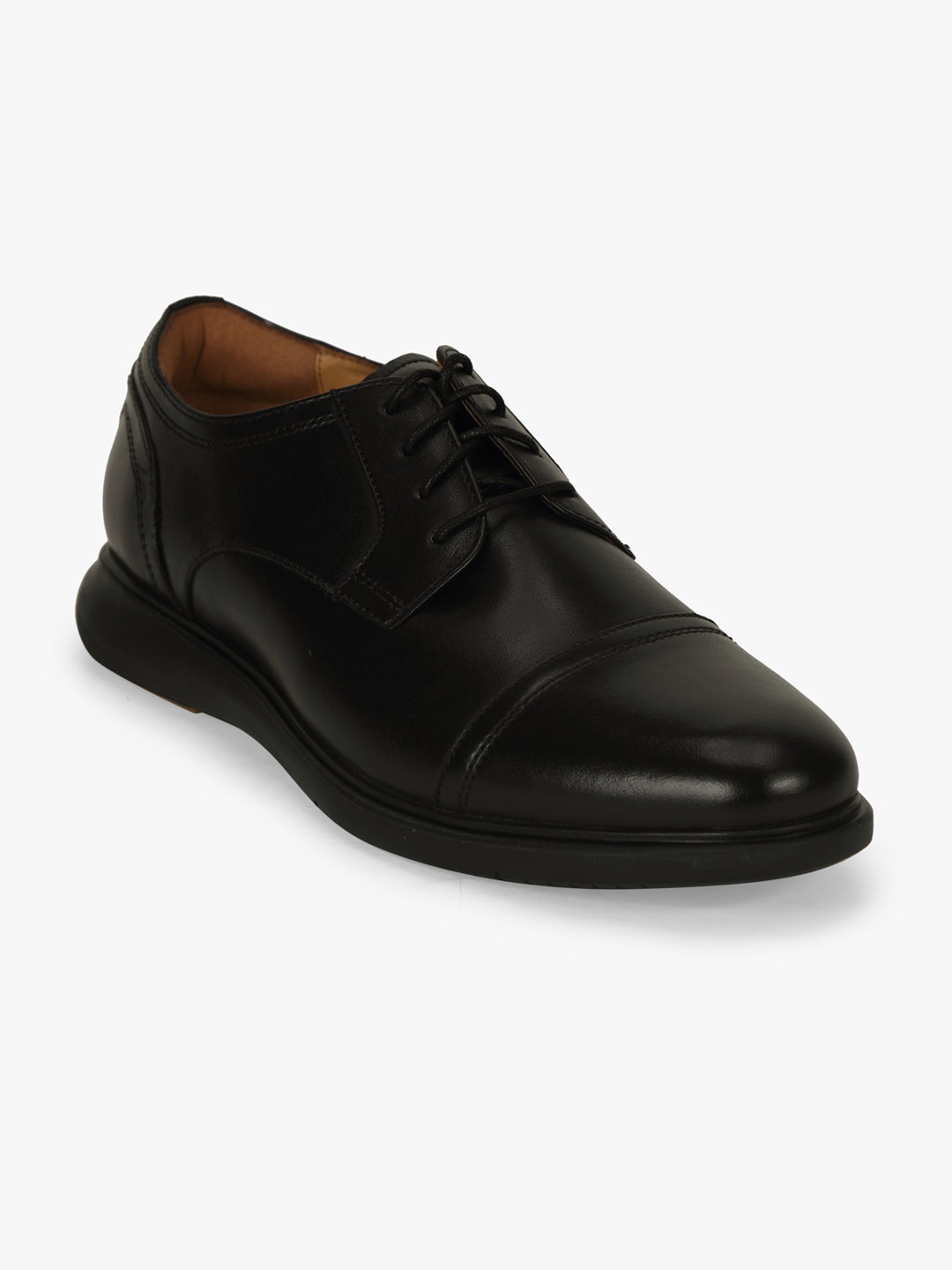 

Florsheim Men Black Solid Leather Semiformal Derbys