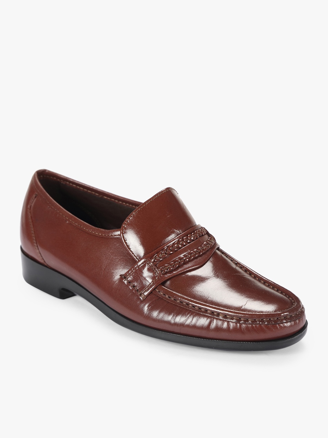 

Florsheim Men Brown Solid Leather Semiformal Slip-Ons