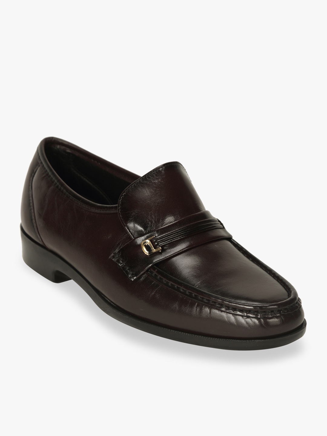

Florsheim Men Burgundy Solid Leather Semiformal Slip-Ons