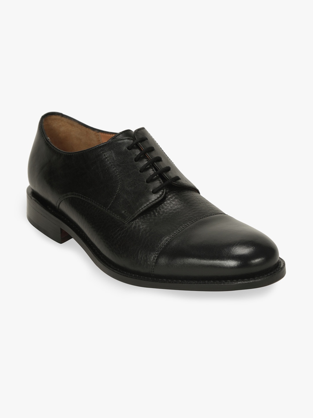 

Florsheim Men Black Solid Leather Formal Derbys