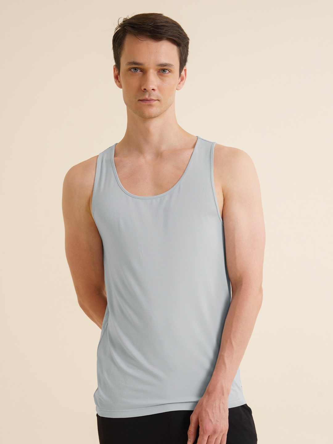 

DAMENSCH Men Bamboo Round Neck Vest DAM-VEST-CG, Assorted