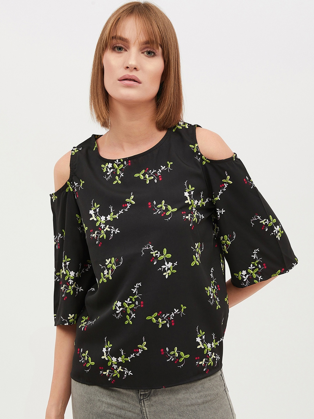 

Harpa Women Black Printed Top
