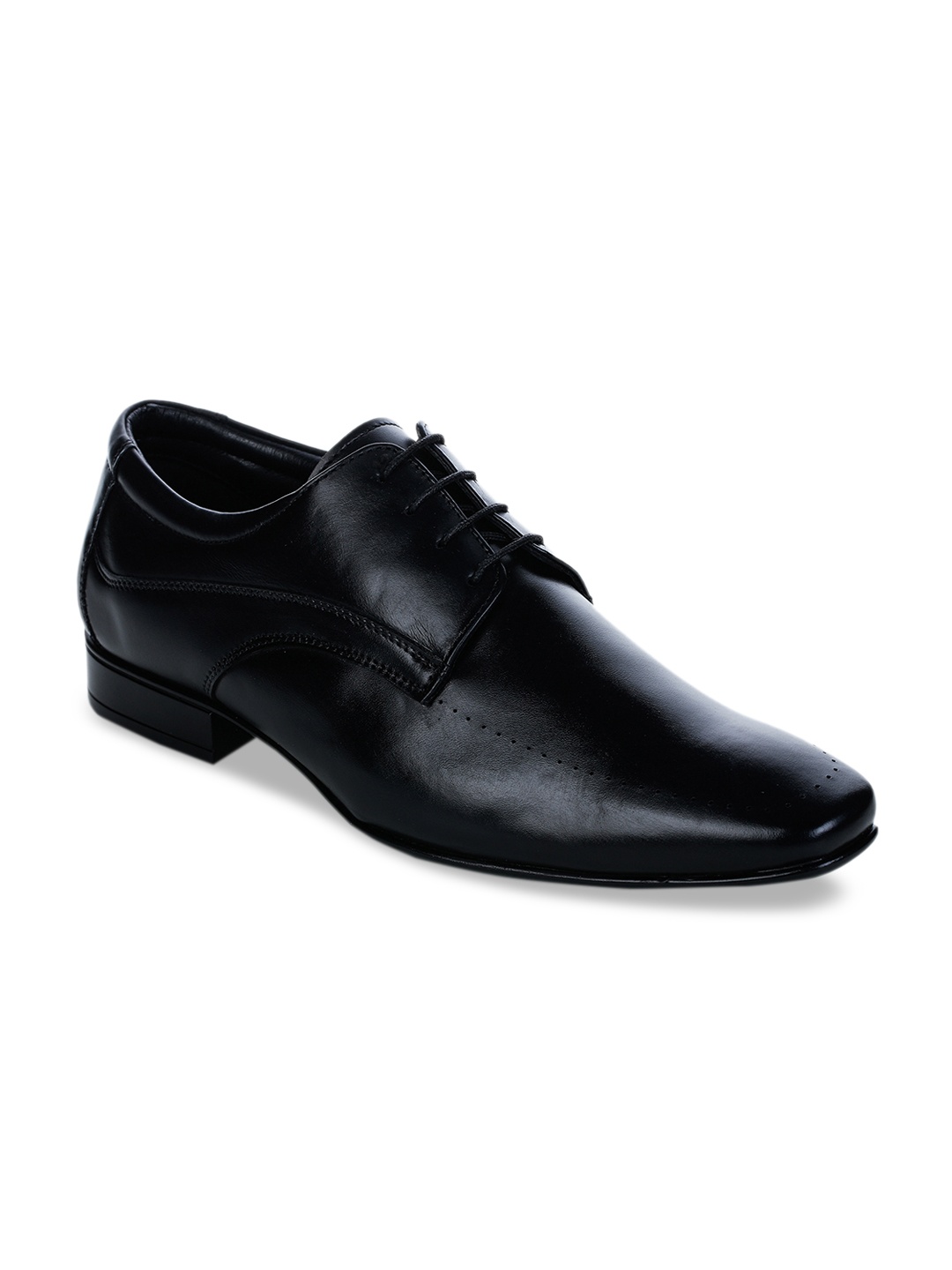 

Liberty Men Black Solid Leather Formal Derbys