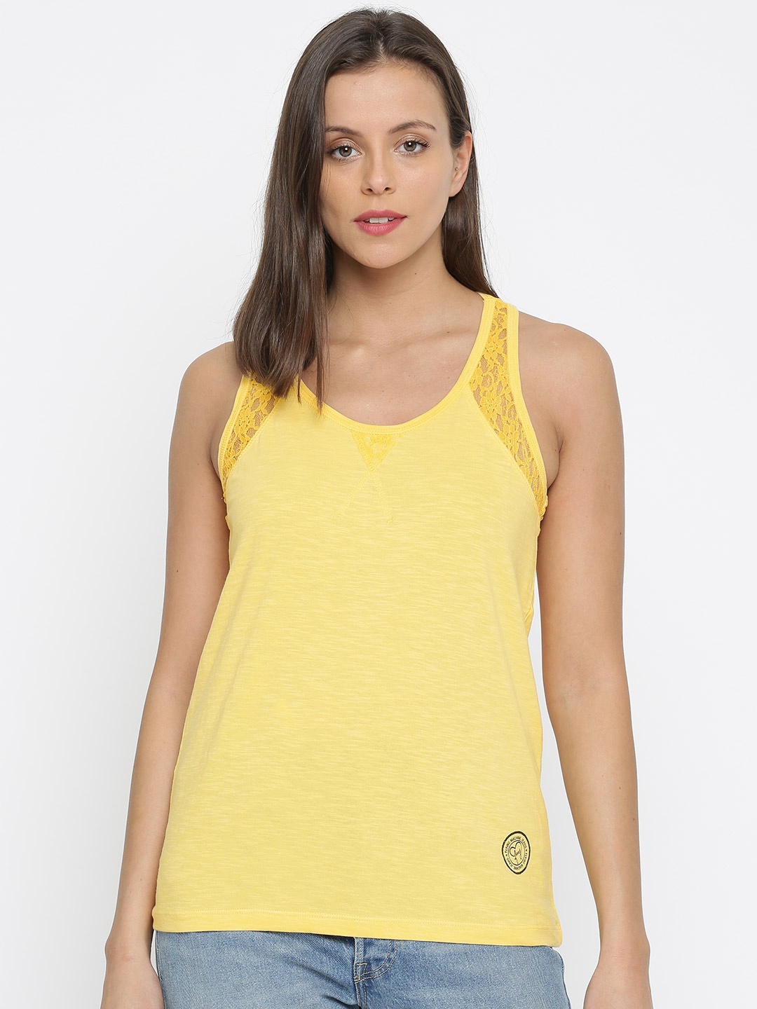 

Flying Machine Yellow Tank Top