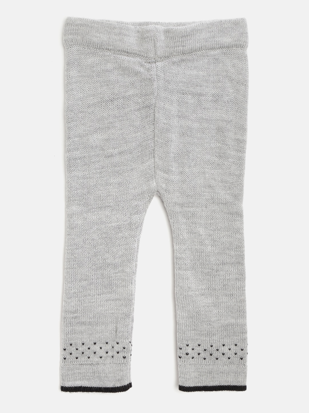 

YK Infant Boys Grey Melange Self Design Acrylic Winter Lounge Pants