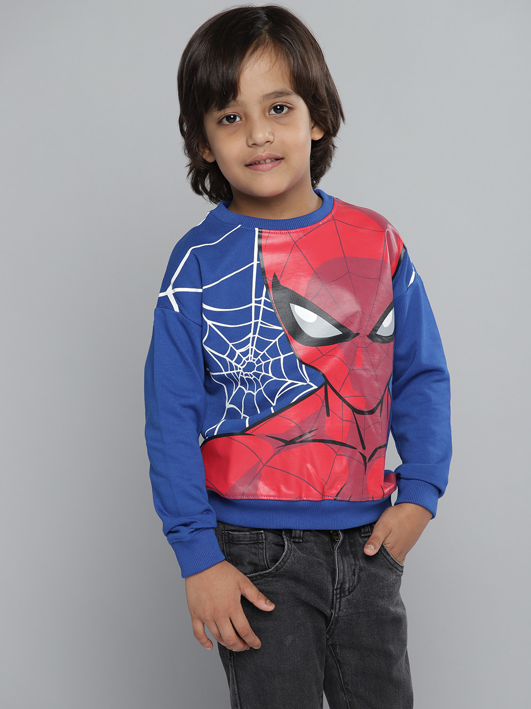 

YK Marvel Boys Blue & Red Spiderman Print Sweatshirt