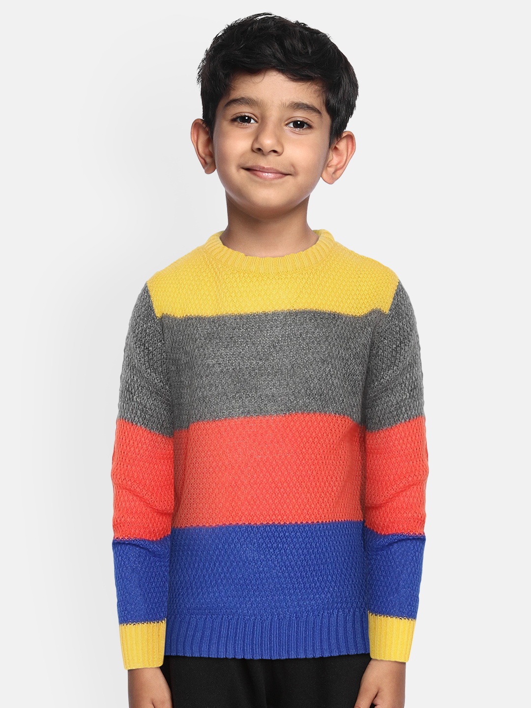 

YK Boys Yellow & Red Colourblocked Pullover