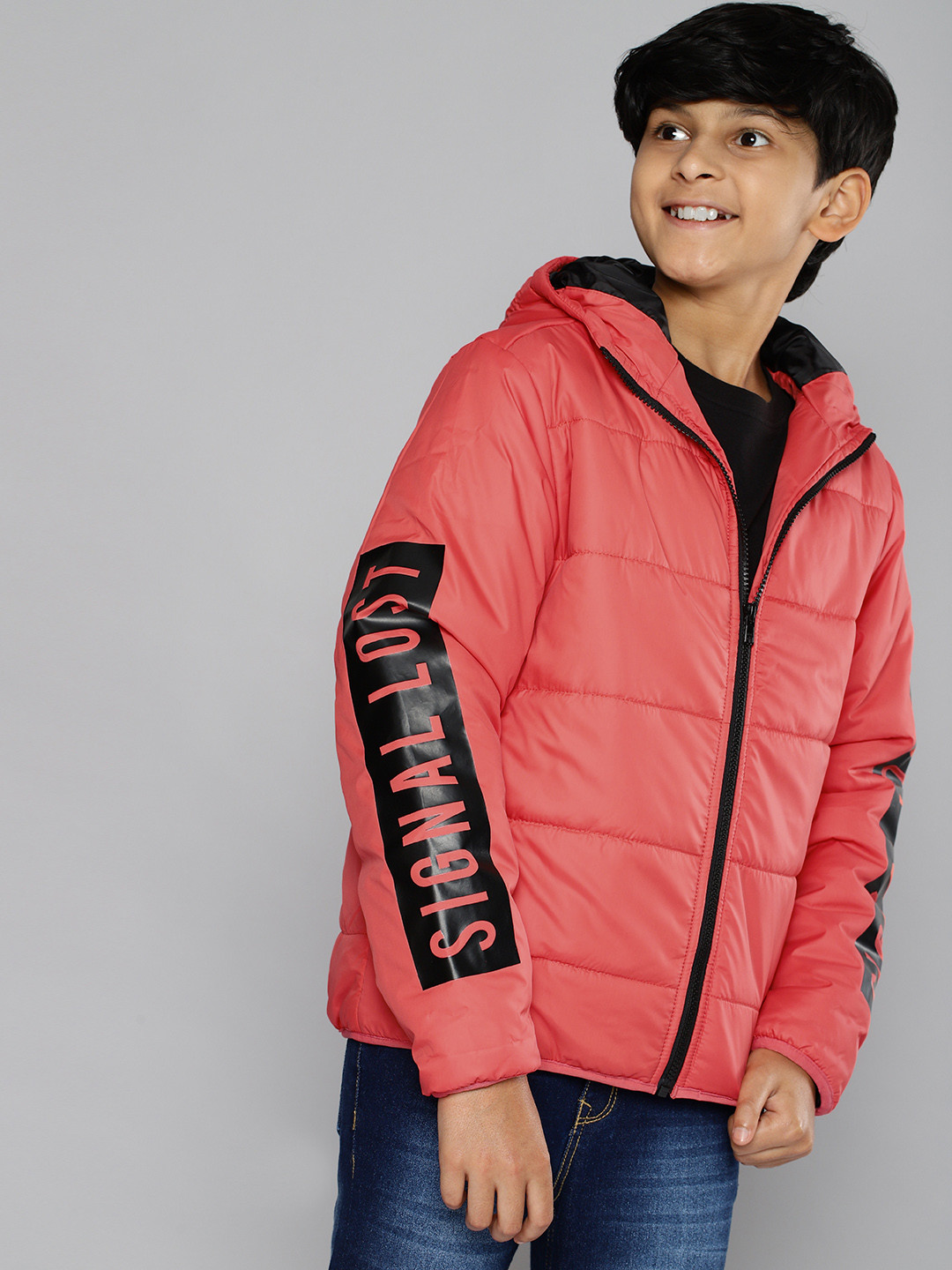 

YK Boys Orange Solid Padded Jacket
