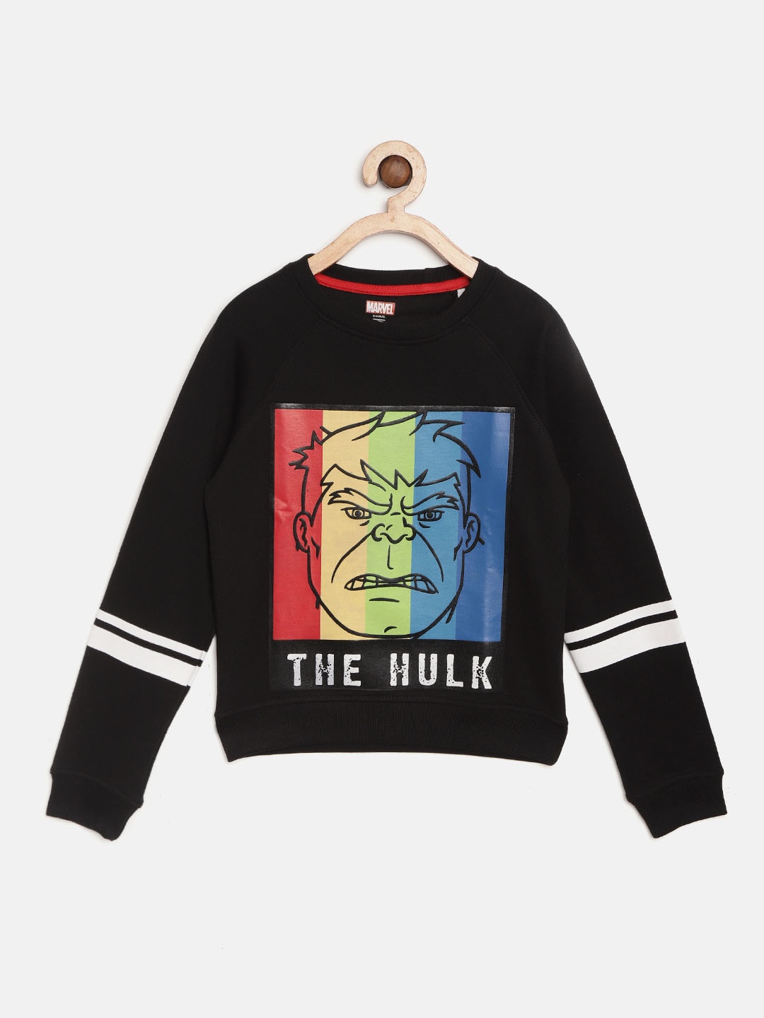 

YK Marvel Boys Black Avengers Hulk Print Sweatshirt