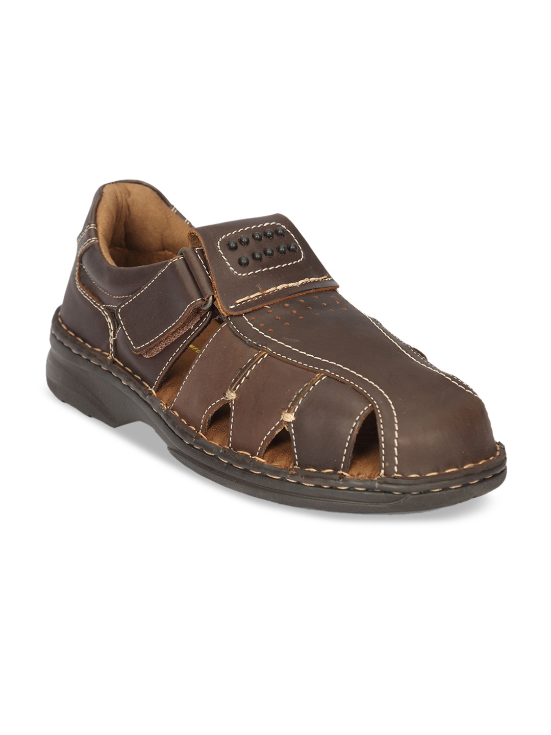 

Florsheim Men Brown Leather Fisherman Sandals