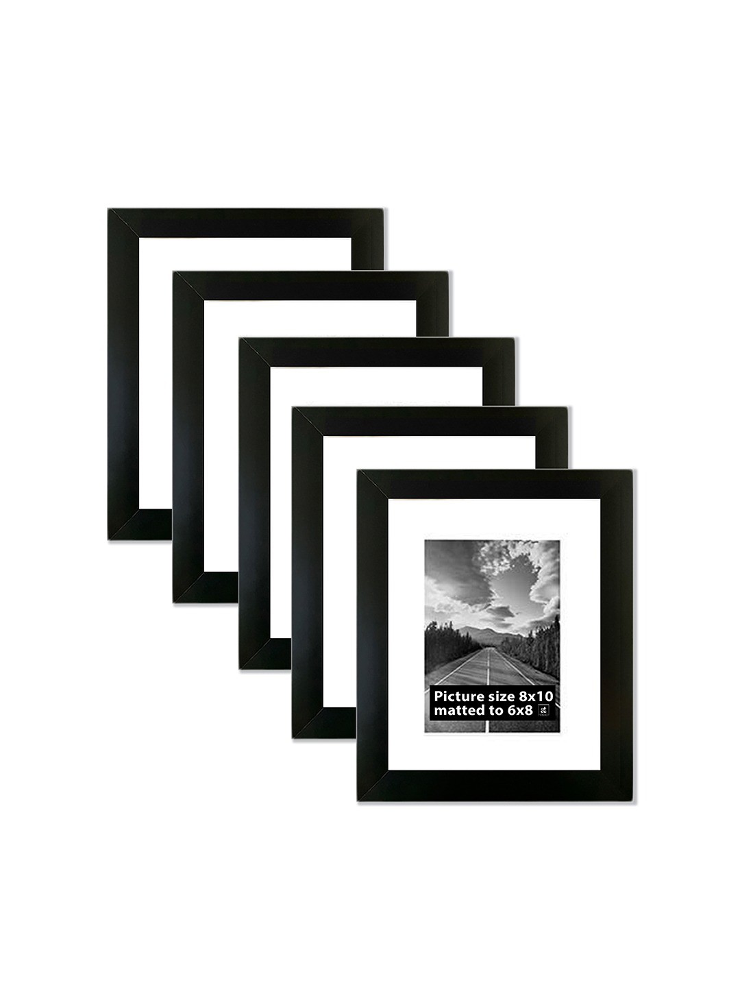 

Art Street Set Of 5 Brown Solid Individual Wall Photo Frames