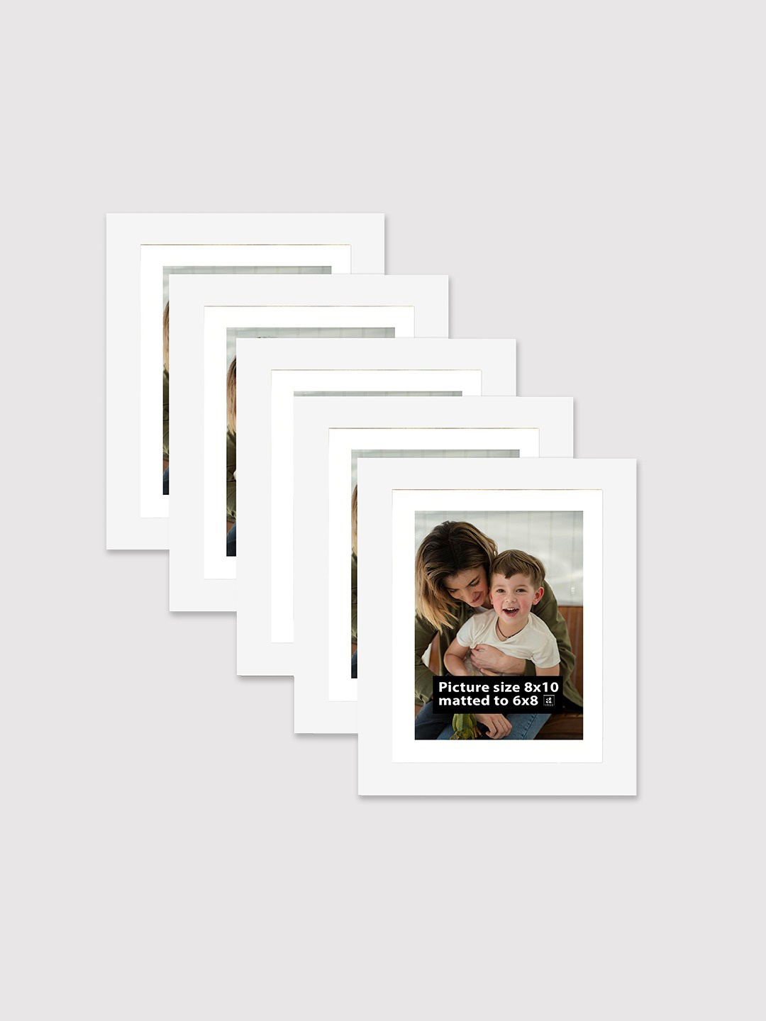 

Art Street Set Of 5 Black Solid Individual Wall Photo Frames