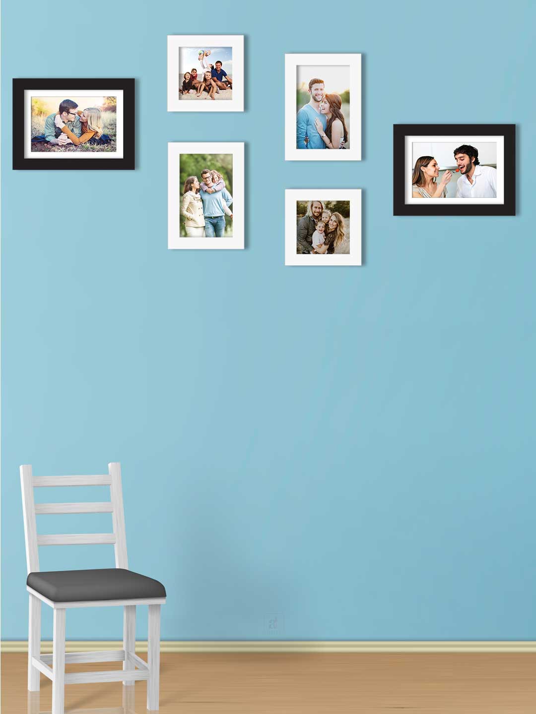 

Art Street Set Of 6 Black & White Solid Individual Acrylic Photo Frames