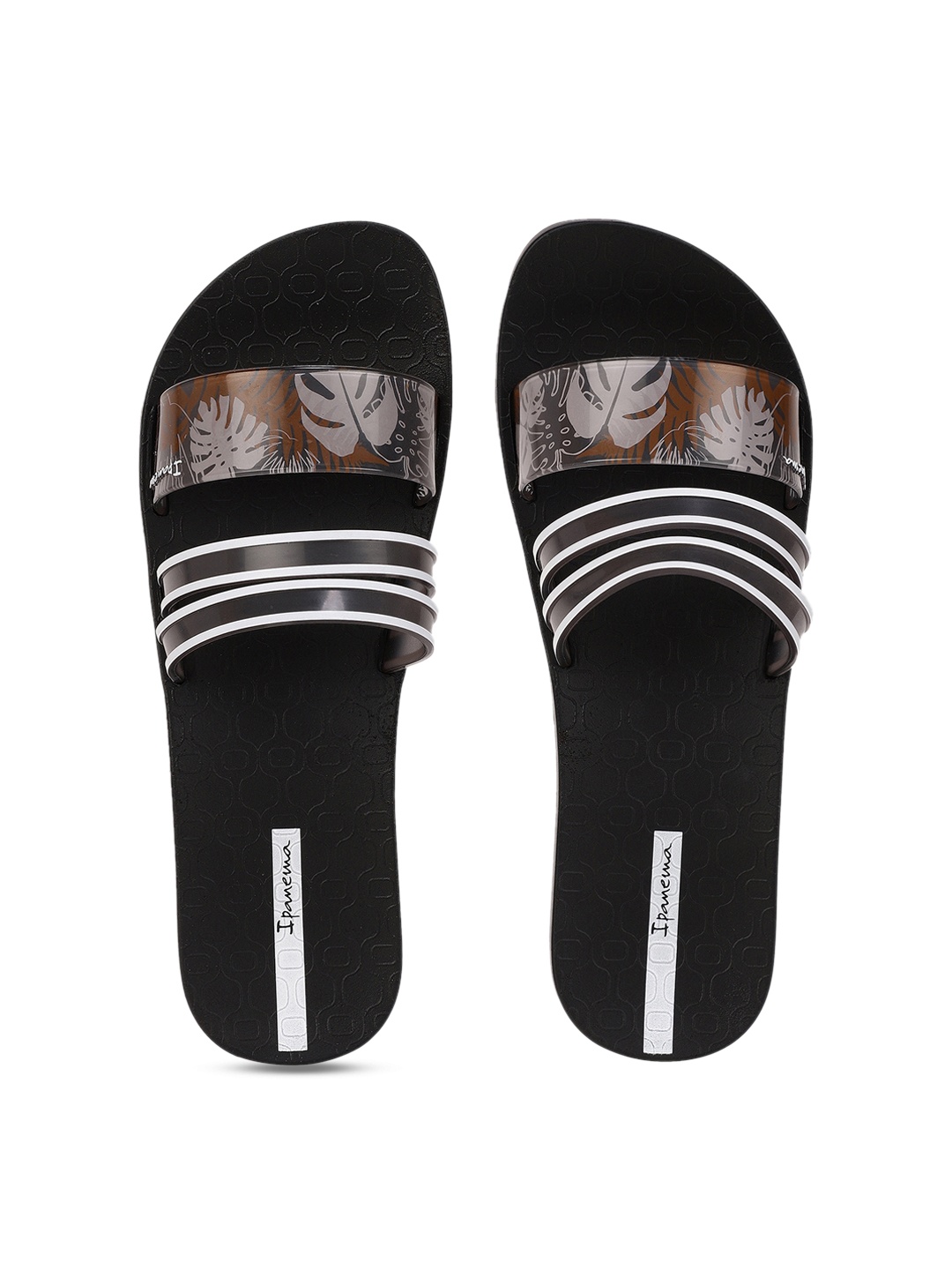 

iPanema Women Black & Off-White Printed Sliders