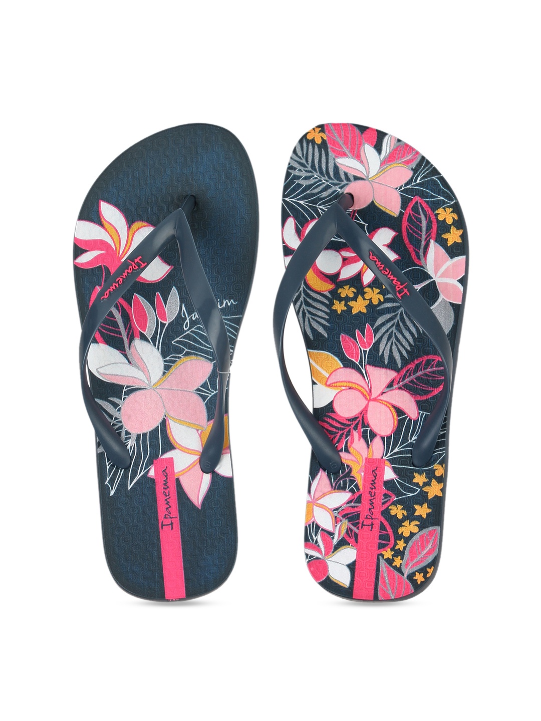 

iPanema Women Navy Blue & Pink Printed Thong Flip-Flops