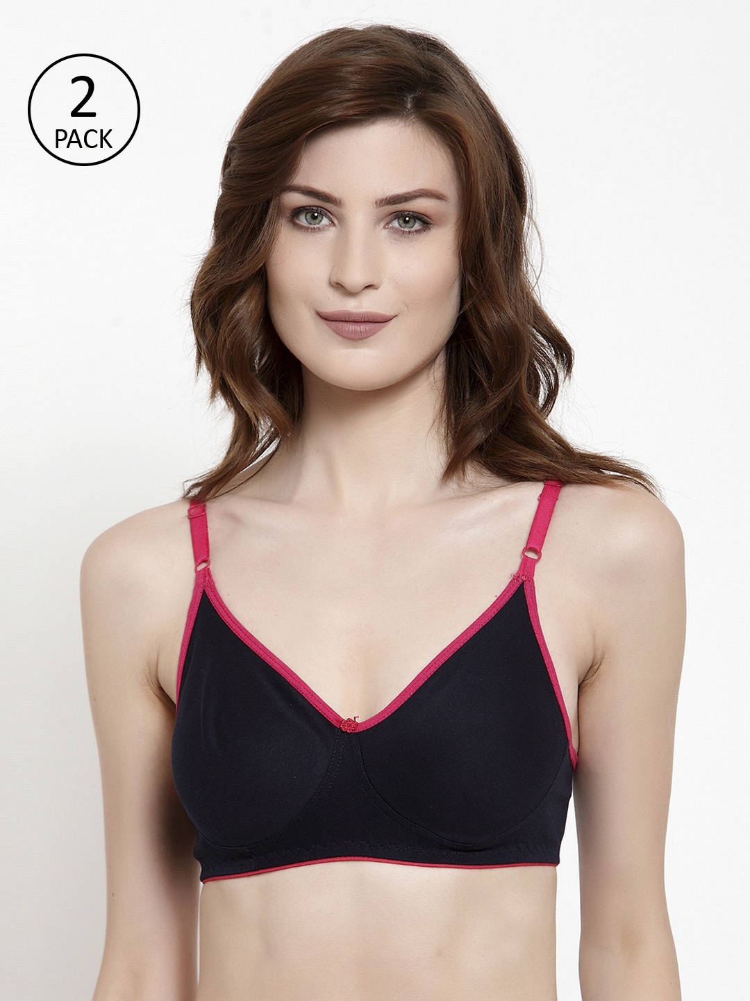 

Quttos Blue Solid Non-Wired Non Padded T-shirt Bra