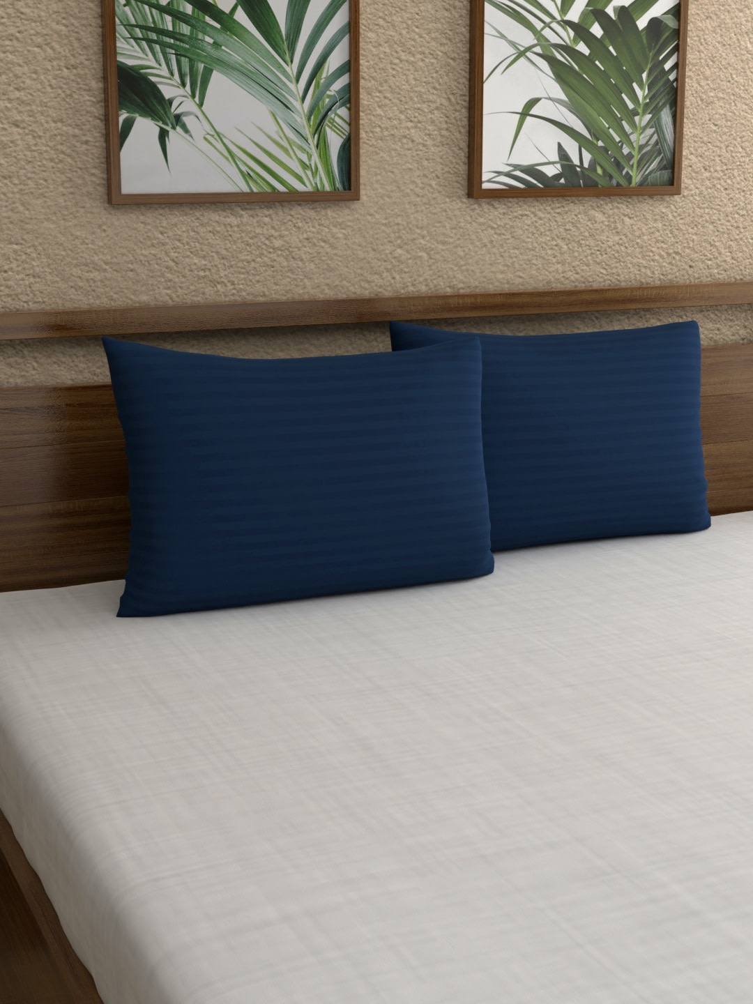

HOSTA HOMES Set Of 2 Blue Striped Pillow Covers