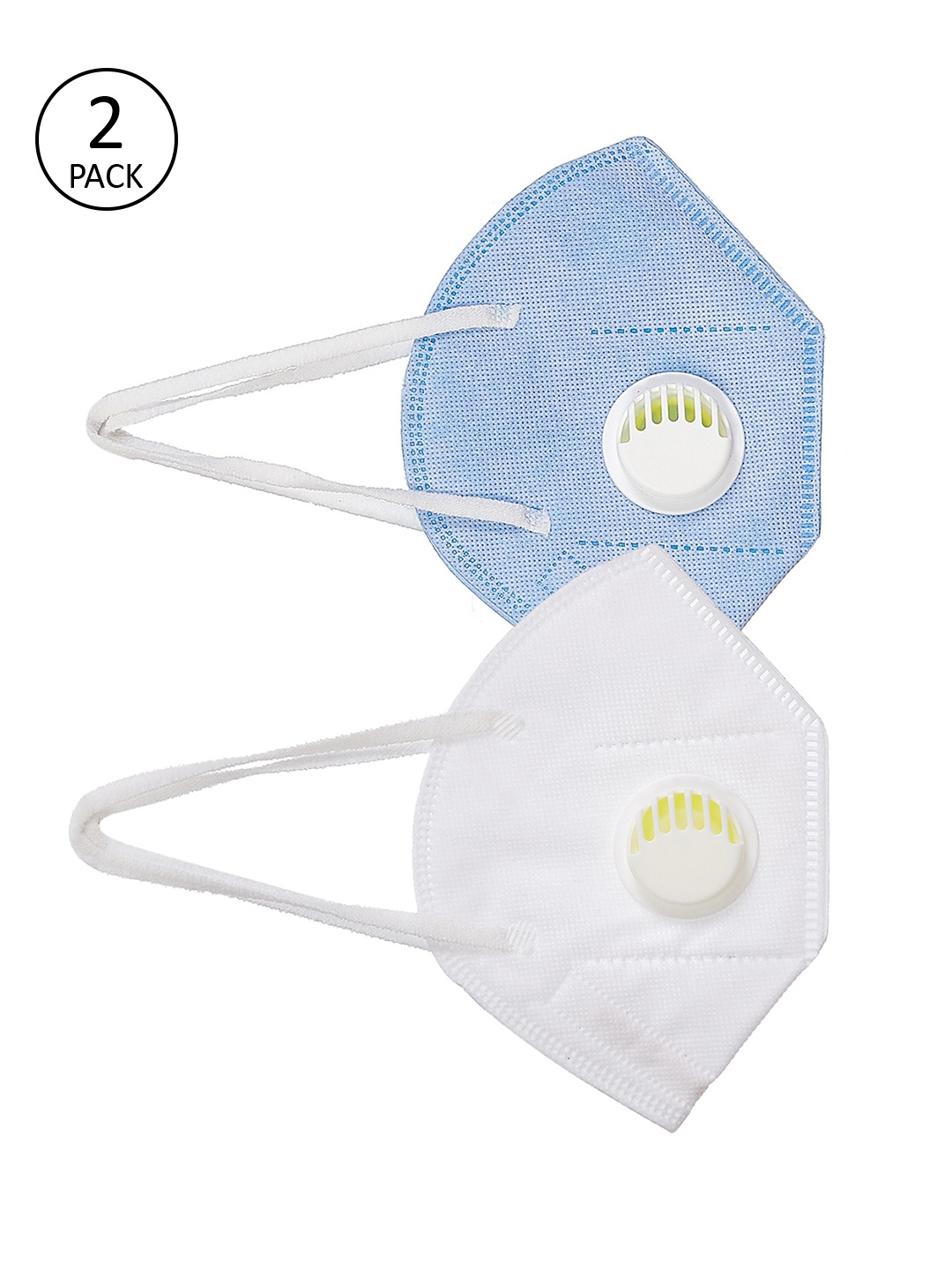 

Priyaasi Unisex 2 Pcs 5-Ply Reusable 5-Ply KN95 Masks, Blue