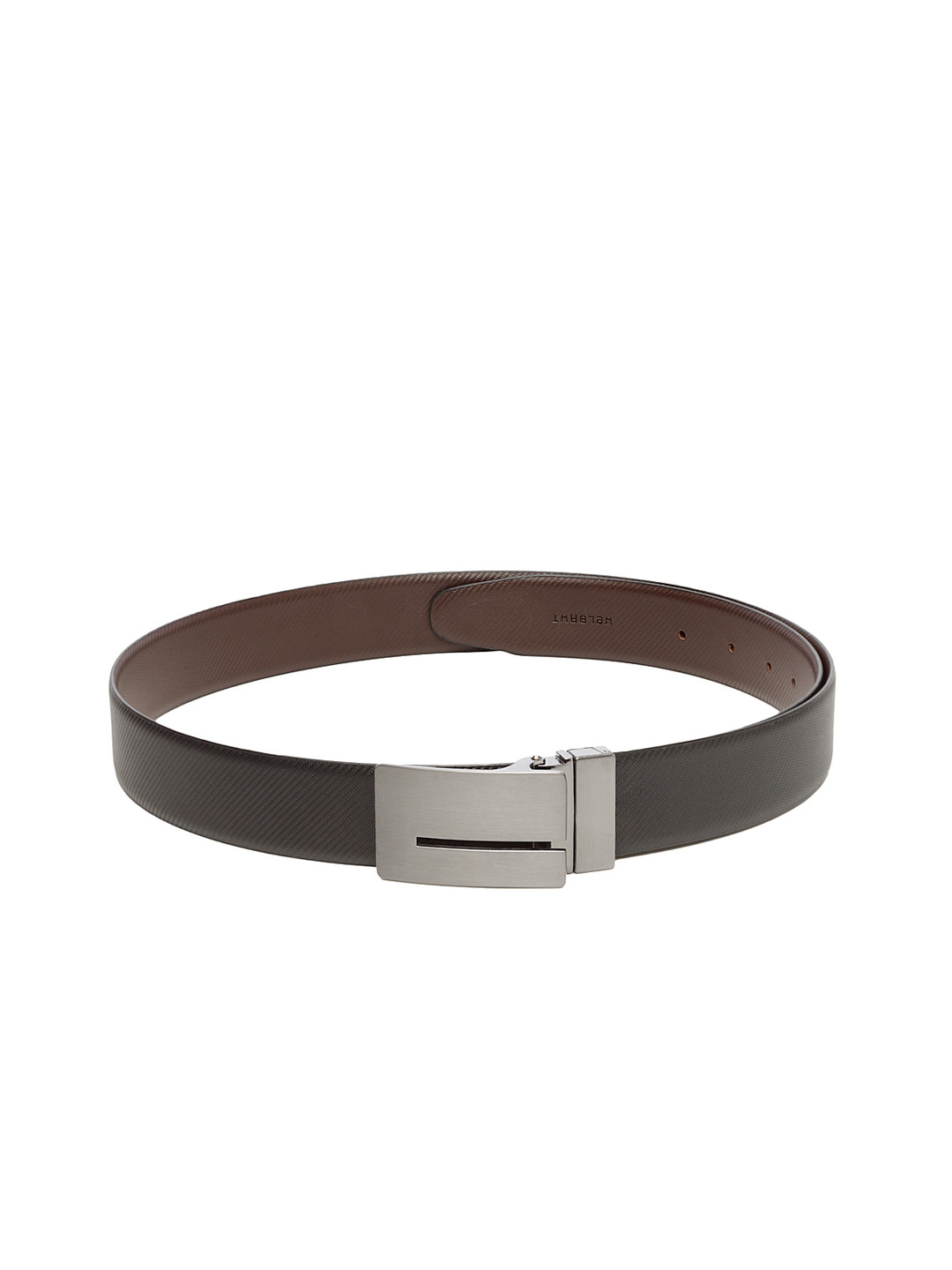 

WELBAWT Men Black Solid Leather Belt