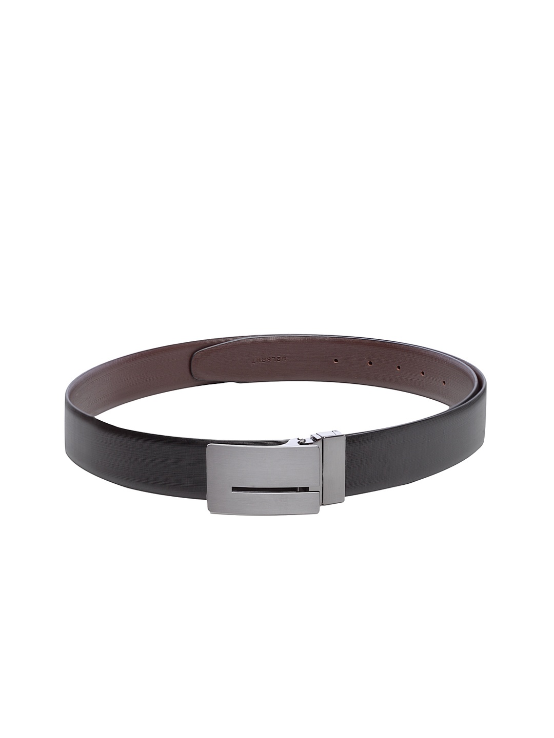 

WELBAWT Men Black & Brown Solid Leather Reversible Belt