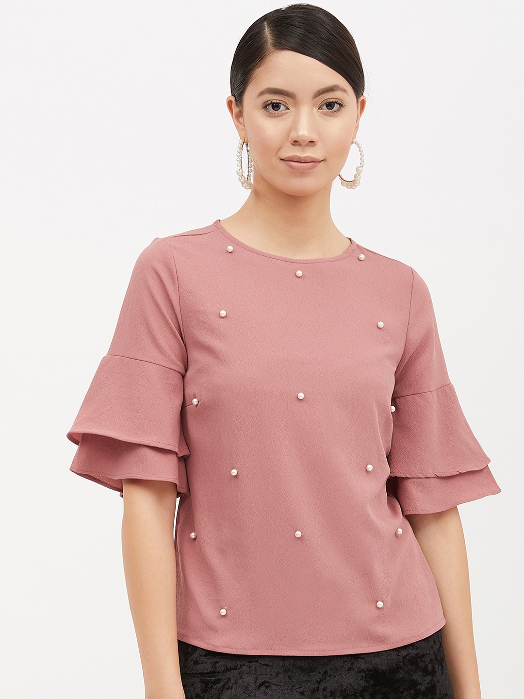 

Harpa Women Pink Embellished Top