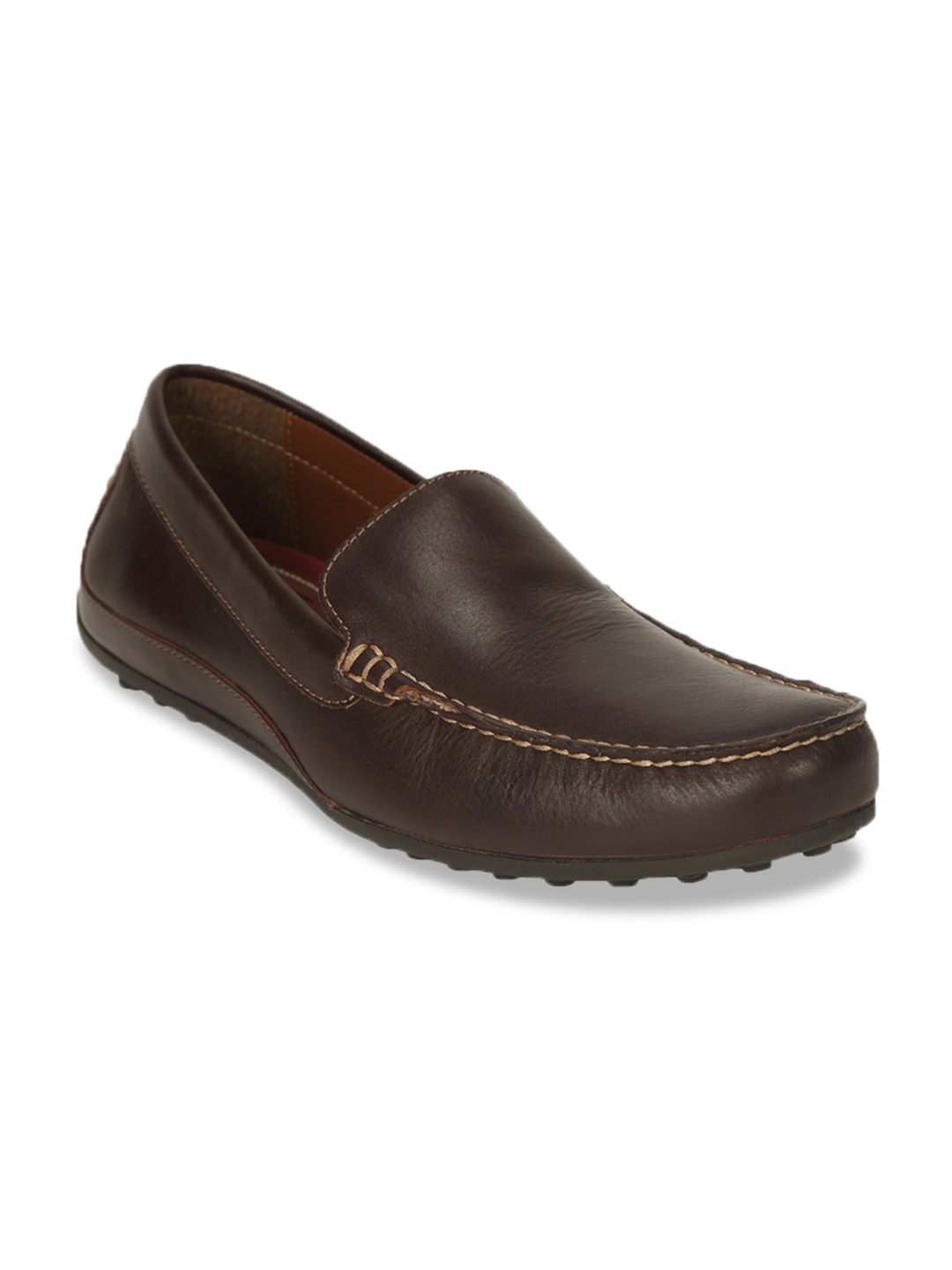 

Florsheim Men Brown Solid Leather Loafers