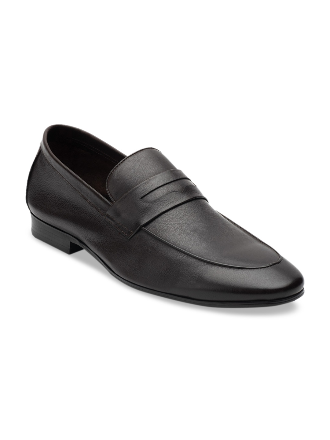 

Heel & Buckle London Men Brown Solid Leather Formal Loafers