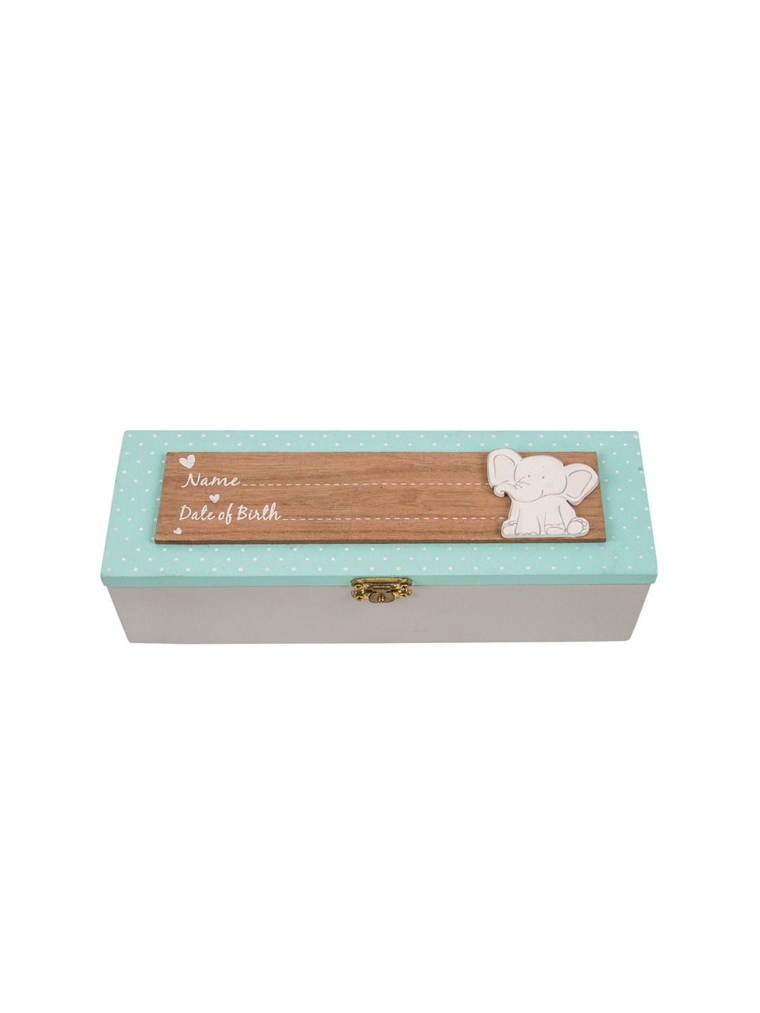 

Chumbak Teal Green & White Multi-Utility Elephant Dreams Storage Box