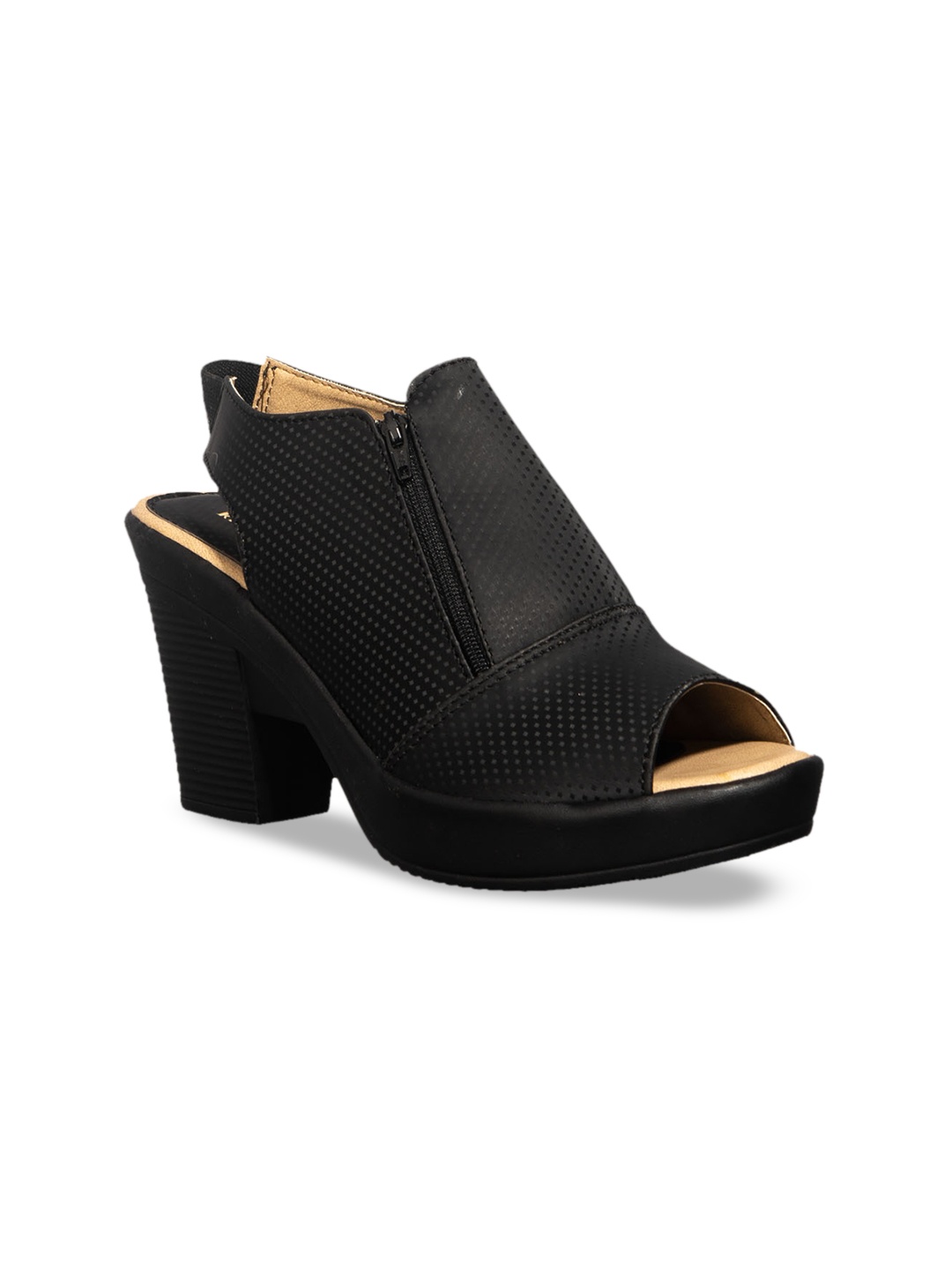 

Khadims Women Black Solid Peep Toes