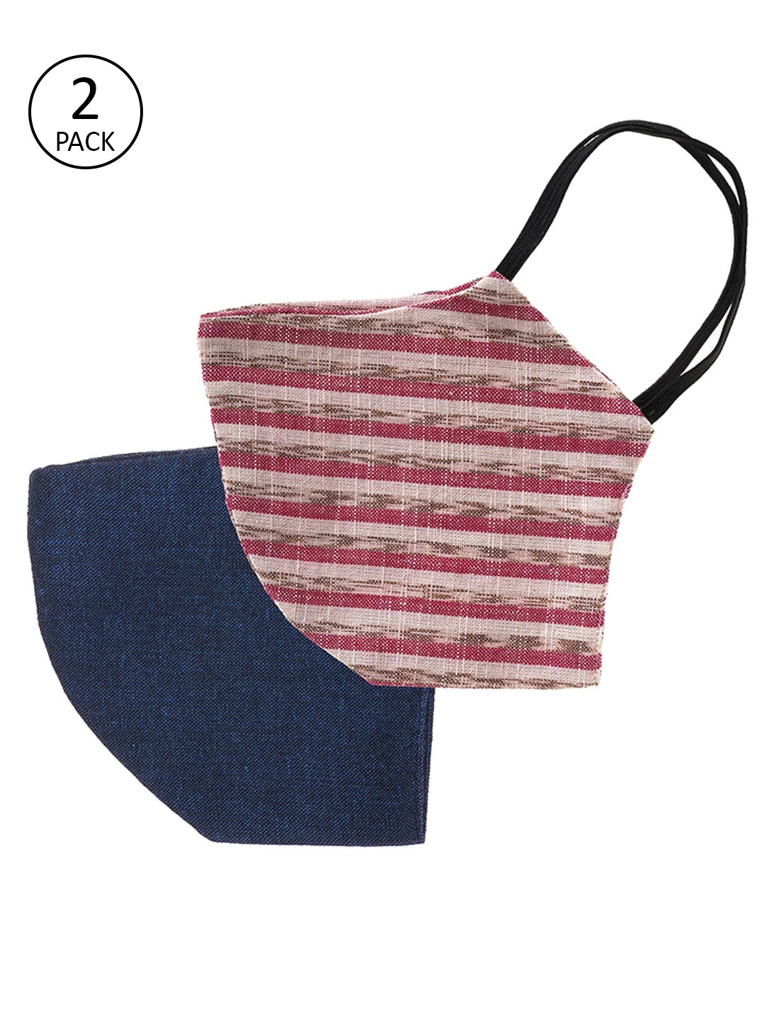 

PANASH Unisex 2 Pcs 2-Ply Anti-Pollution Cloth Masks, Blue
