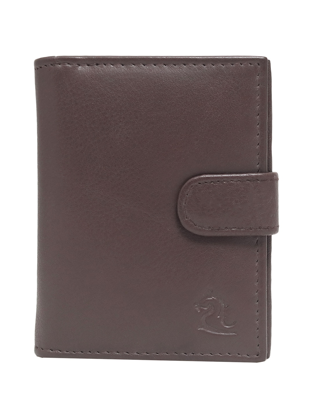

Kara Unisex Brown Solid Leather Card Holder