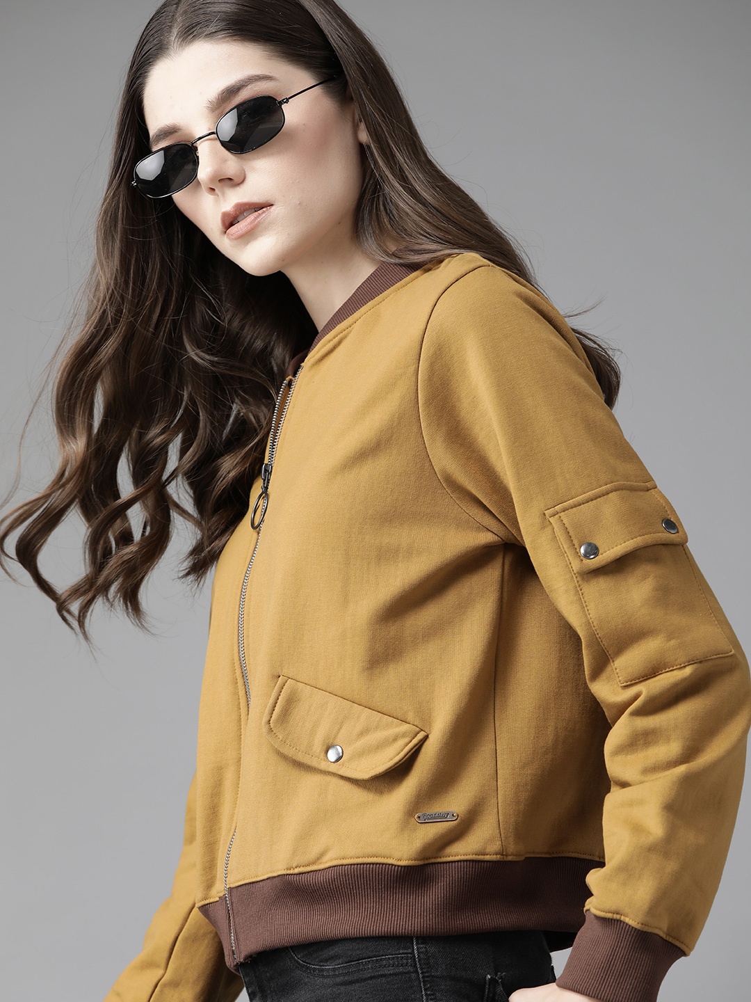 

Roadster Women Mustard Yellow Solid Sweatshirt